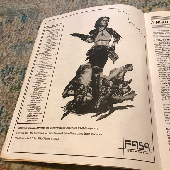 Mechwarrior: The Battletech Role Playing Game * Fasa Staff Book 1st Edition GUC - Picture 10 of 11